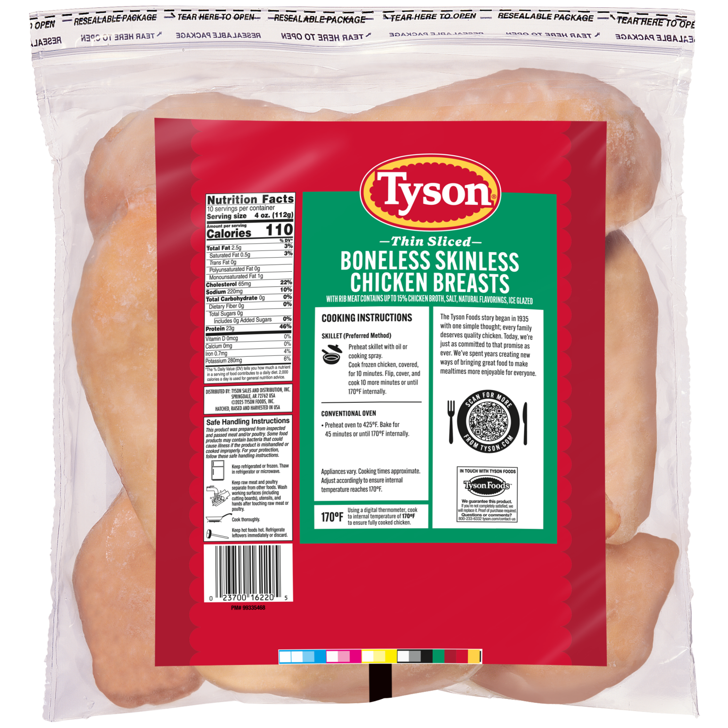 slide 2 of 7, Tyson Boneless Skinless Chicken Breasts, 2.5 lb. (Frozen), 40 oz