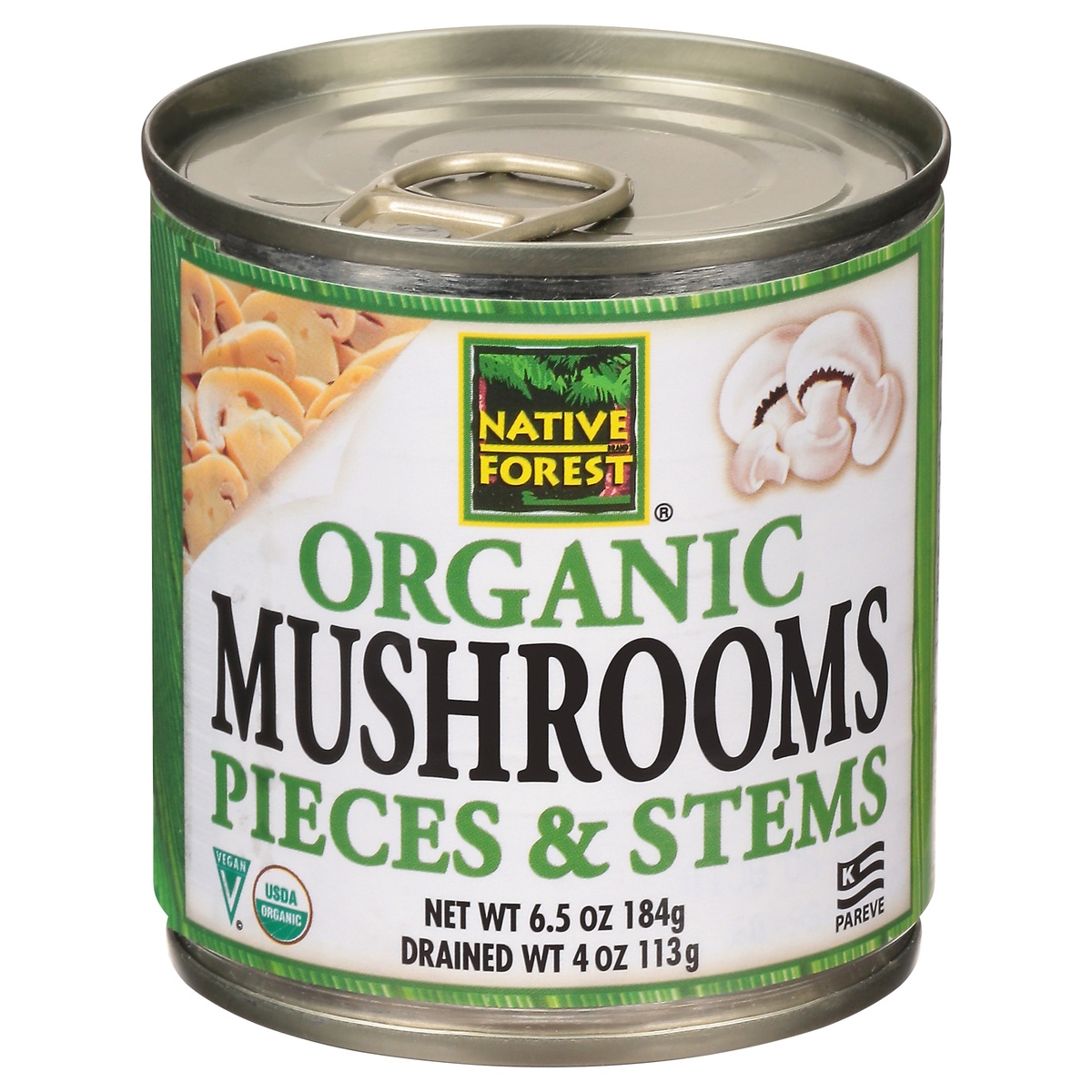 slide 1 of 1, Native Forest Organic Pieces & Stems Mushrooms 6.5 oz, 