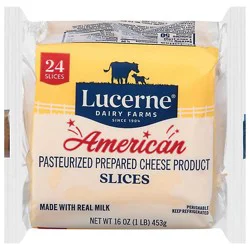 Lucerne Cheese Slices American - 24 - 0.67 Oz
