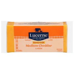 Lucerne Cheese Natural Medium Cheddar - 32 Oz