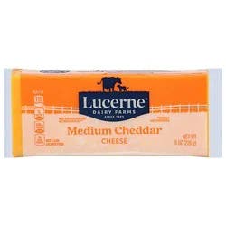 Lucerne Cheese Medium Cheddar - 8 Oz