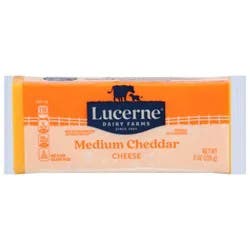 Lucerne Cheese Medium Cheddar - 8 Oz