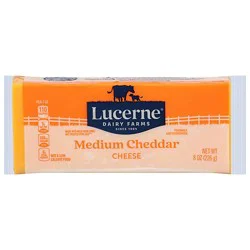 Lucerne Cheese Medium Cheddar - 8 Oz