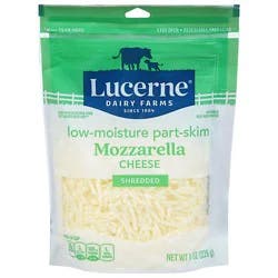 Lucerne Cheese Shredded Low-Moisture Part-Skim Mozzarella - 8 Oz