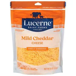 Lucerne Cheese Finely Shredded Mild Cheddar - 8 Oz