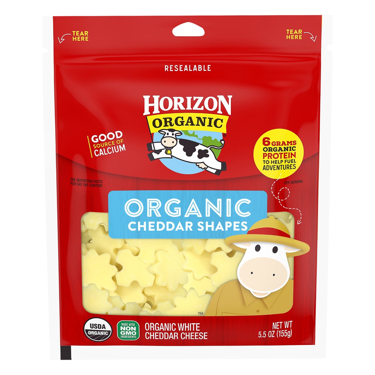 slide 12 of 13, Horizon Organic Shapes Mild Cheddar Cheese, 5.5 Oz., 5.5 oz