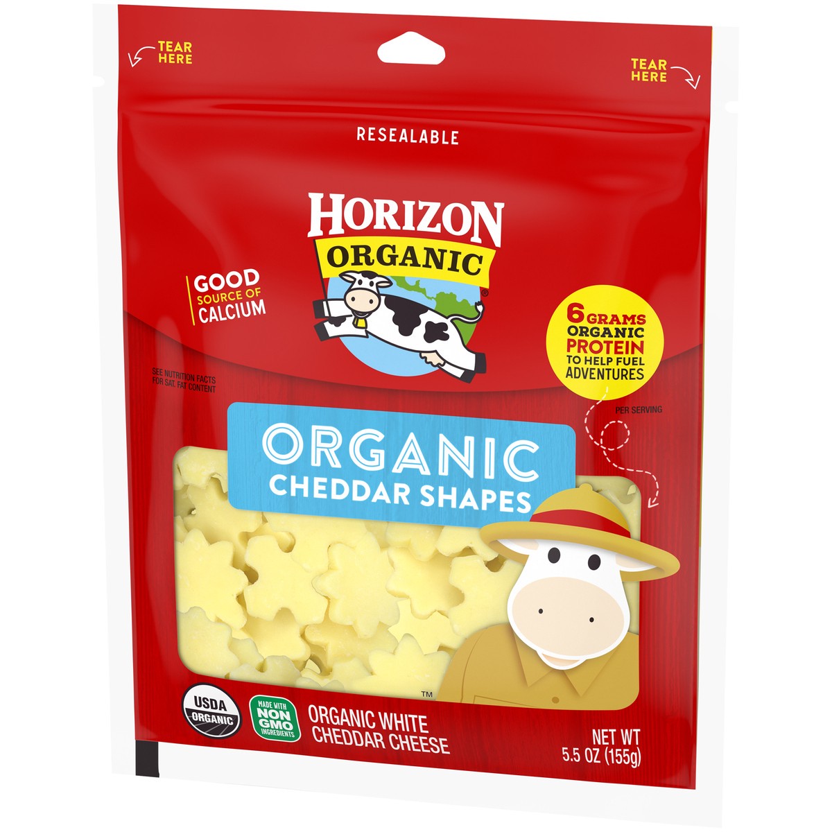 slide 8 of 13, Horizon Organic Shapes Mild Cheddar Cheese, 5.5 Oz., 5.5 oz