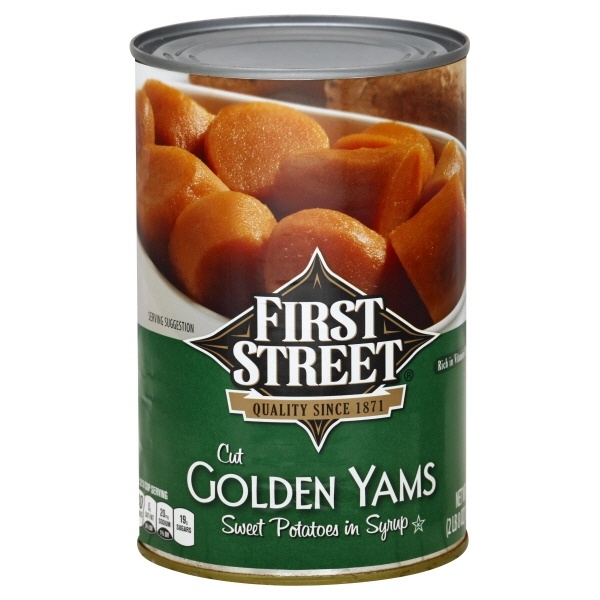 slide 1 of 1, First Street Cut Golden Yams, 40 oz