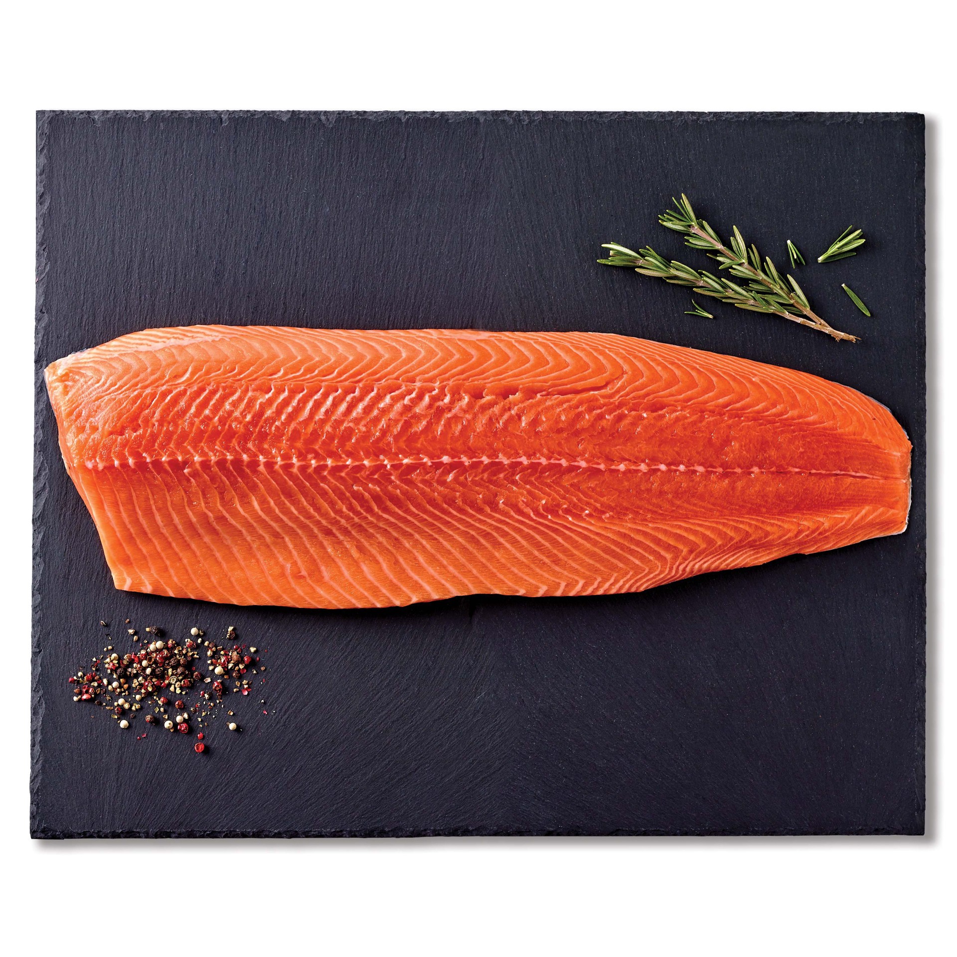 slide 1 of 1, H-E-B Organics Fresh Atlantic Salmon Fillet, per lb