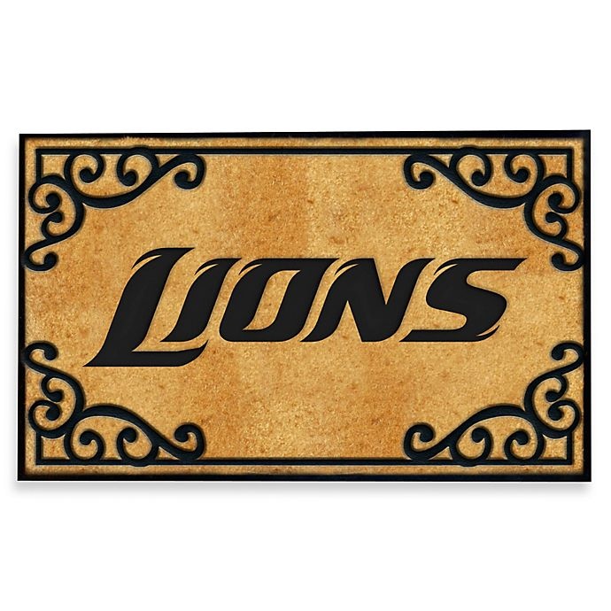 slide 1 of 1, NFL Detroit Lions Door Mat, 1 ct