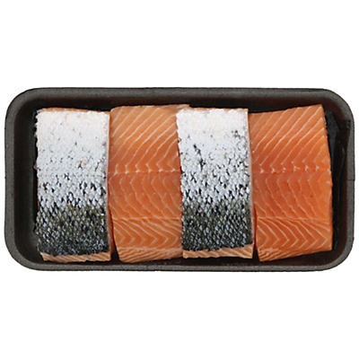 slide 1 of 1, Fish Market Fresh Atlantic Salmon Portions Tray Pack 4 CT, 20 oz