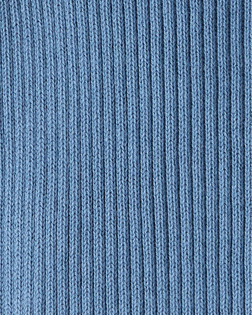 slide 3 of 3, Littleplanet Baby Organic Cotton Ribbed Sweater Knit Jumpsuit Wells Blue NB, 1 ct
