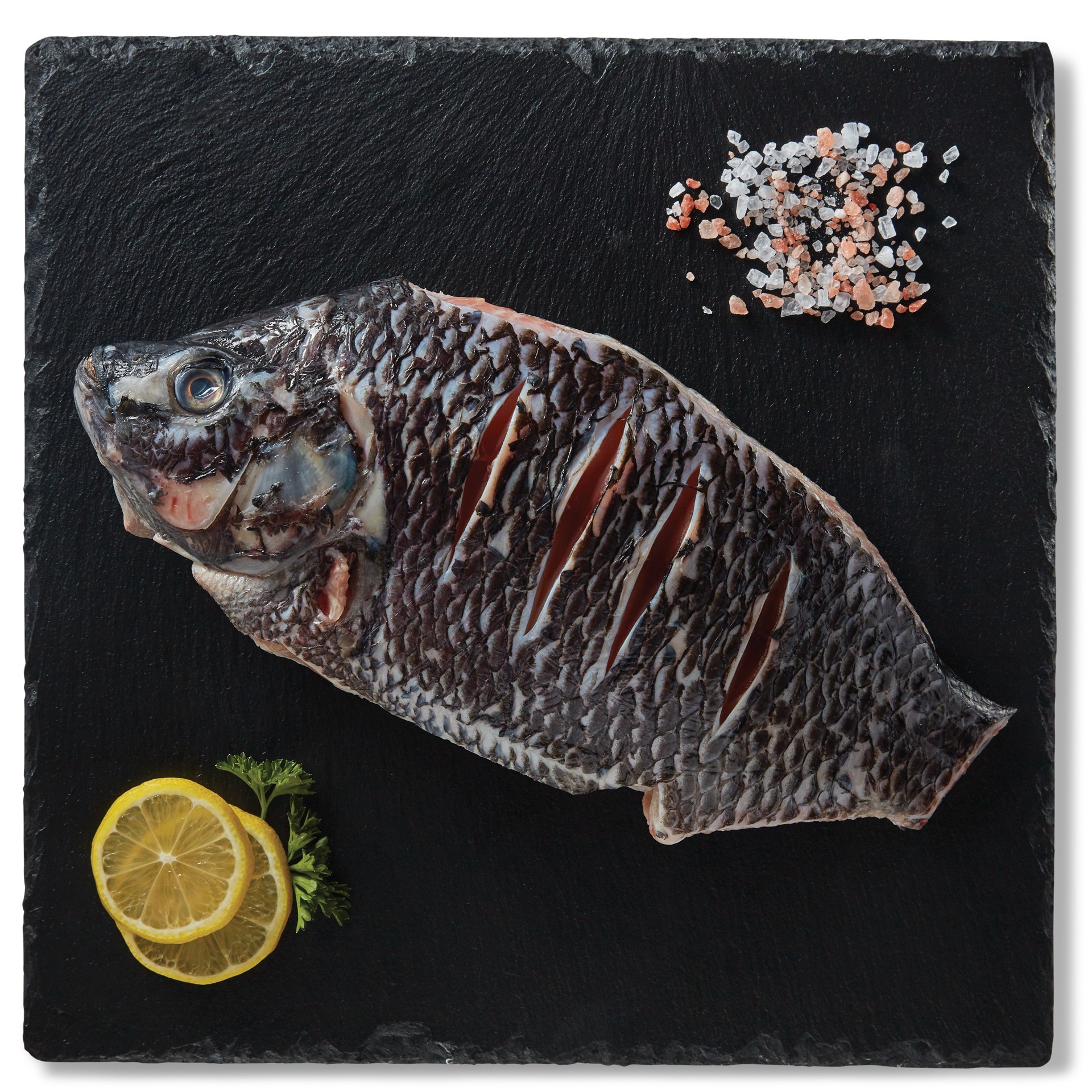 slide 1 of 1, H-E-B Fish Market Fresh Whole Scored Texas Tilapia, per lb