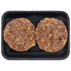 H-E-B Fish Market Salmon Burger Patties - Bacon Cheddar
