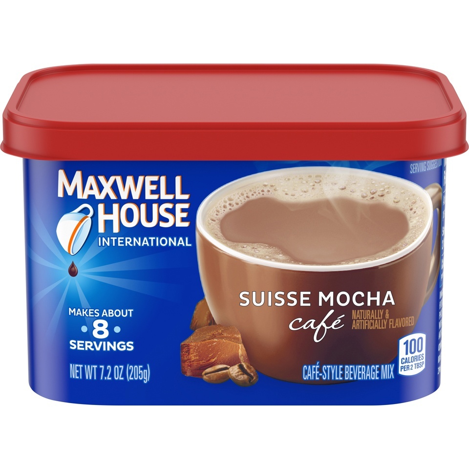 slide 1 of 8, Maxwell House Coffee Suisse Mocha Cafe - 7.2 oz, 7.2 oz