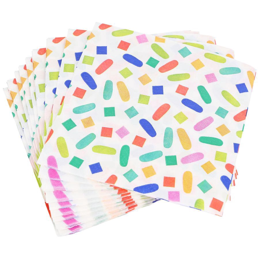 slide 4 of 5, Festive Voice Beverage Napkins Confetti, 16 ct