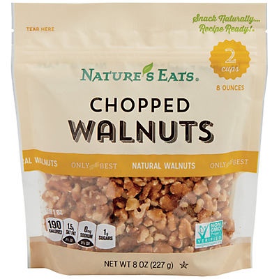 slide 1 of 1, Nature's Eats Chopped Walnuts, 8 oz