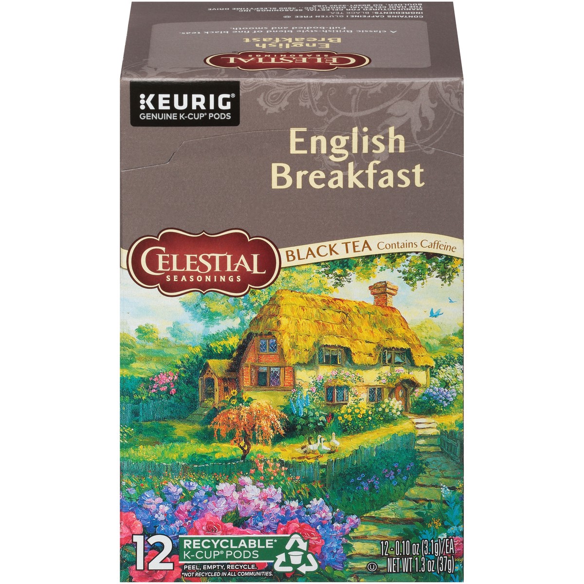 slide 1 of 10, Celestial Seasonings English Breakfast Black Tea K Cups, 12 ct