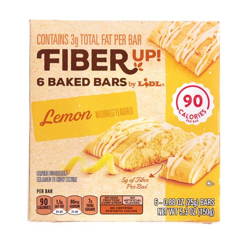 slide 1 of 1, baked fiber bars, lemon, 5.3 oz