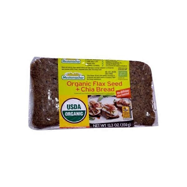 slide 1 of 1, Mestemacher Organic Flax Seed & Chia Bread, 12.3 oz