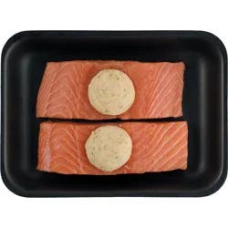 H-E-B Fish Market Atlantic Salmon Fillets - Garlic Butter