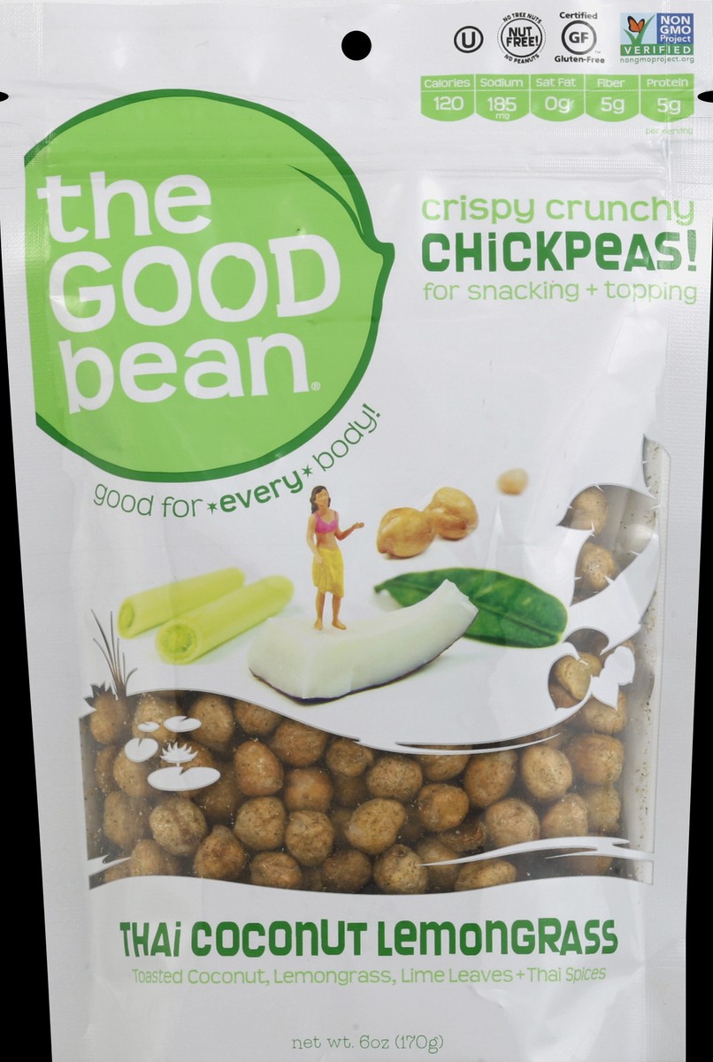 slide 2 of 3, The Good Bean Chickpeas Crispy Crunchy Thai Coconut Lemongrass, 6 oz