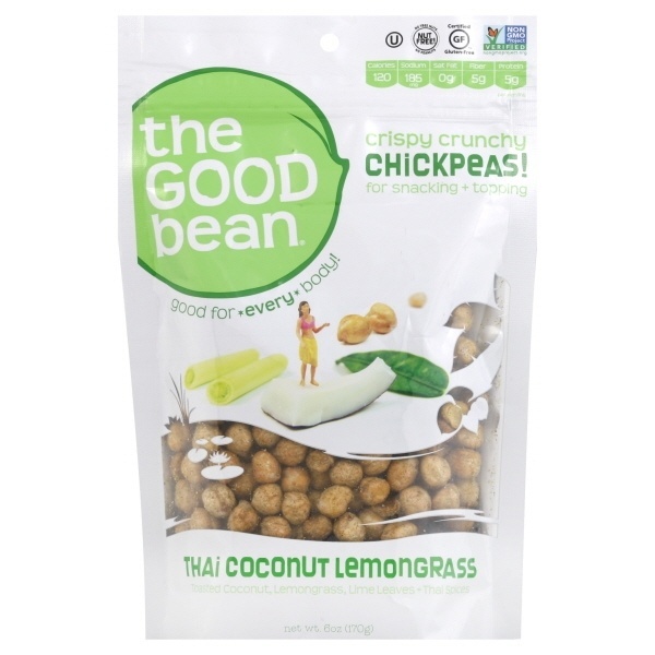 slide 1 of 3, The Good Bean Chickpeas Crispy Crunchy Thai Coconut Lemongrass, 6 oz