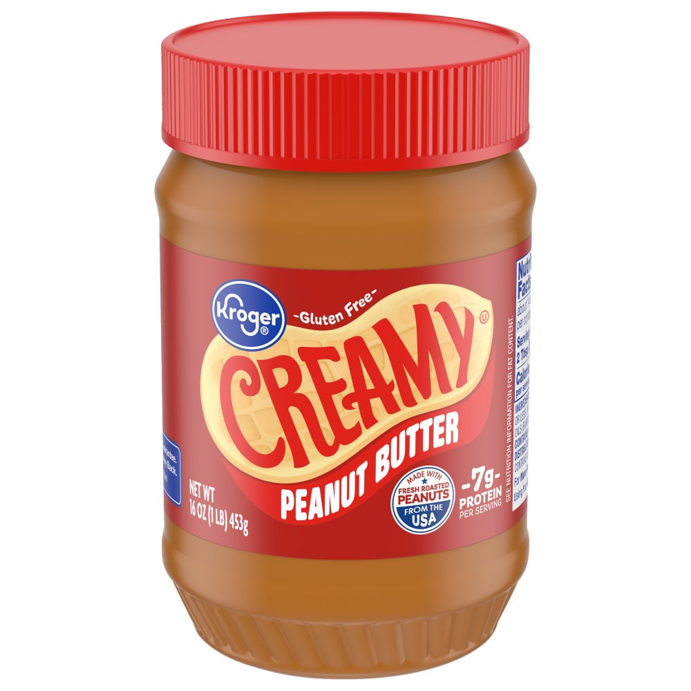 slide 1 of 4, Kroger Creamy Peanut Butter Spread, 16 oz
