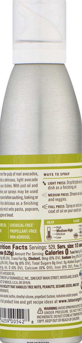 slide 3 of 9, La Tourangelle Avocado Spray, 147 ml