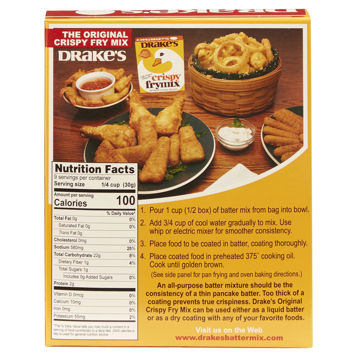 slide 2 of 2, Drake's Crispy Fry Mix, 10 oz