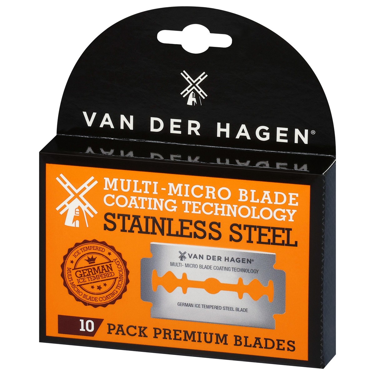 slide 11 of 12, Van Der Hagen Stainless Steel Blades 10 Pack, 10 ct