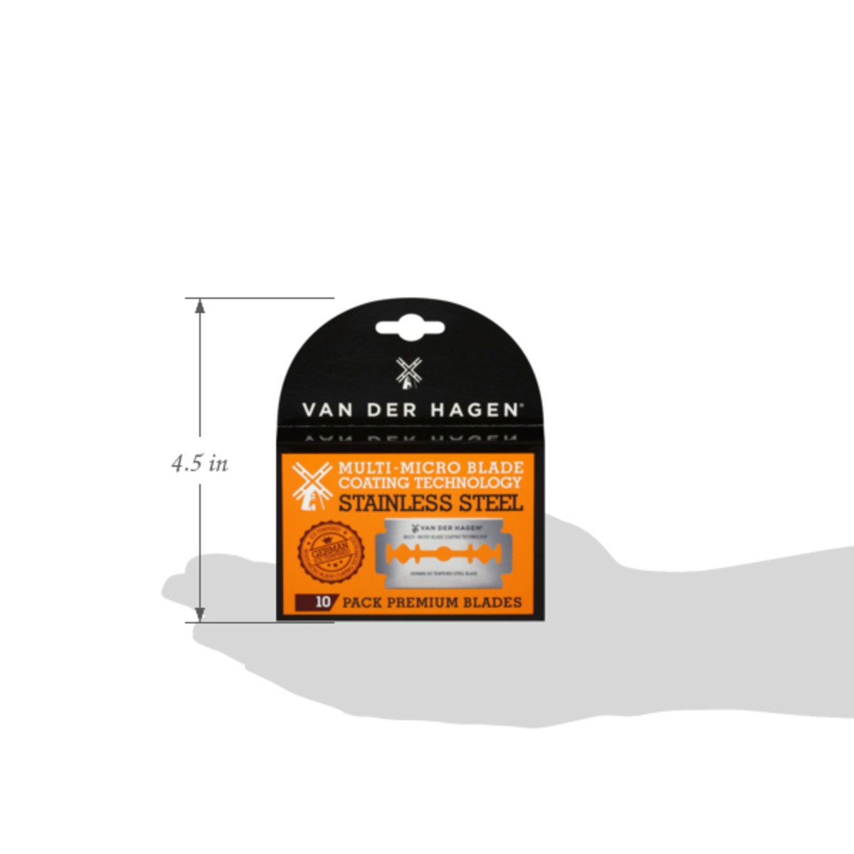 slide 8 of 12, Van Der Hagen Stainless Steel Blades 10 Pack, 10 ct
