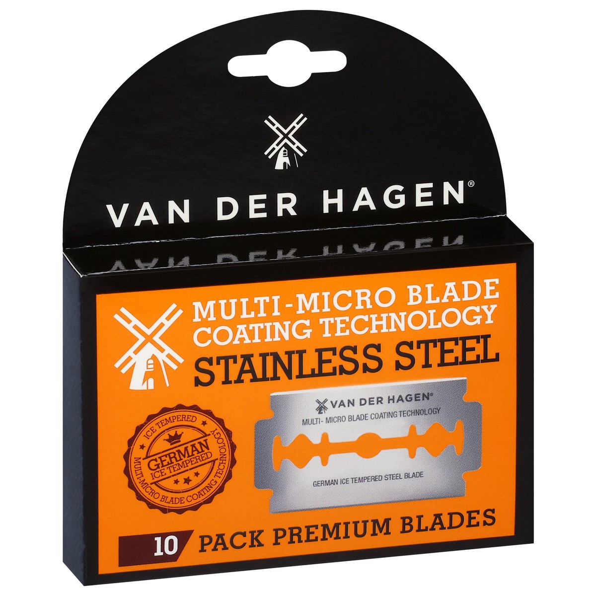 slide 2 of 12, Van Der Hagen Stainless Steel Blades 10 Pack, 10 ct