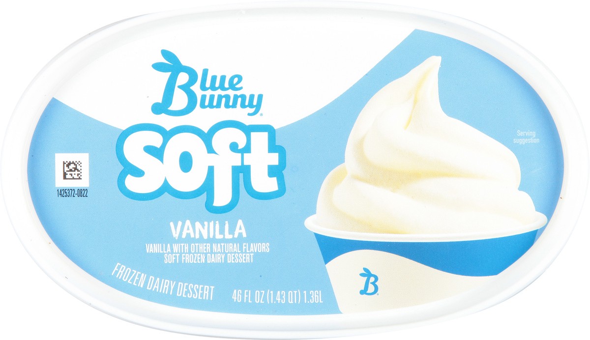 slide 8 of 9, Blue Bunny Soft Vanilla Flavored Frozen Dairy Dessert, 46 fl oz, 46 fl oz