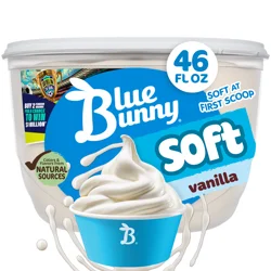 Blue Bunny Soft Vanilla Flavored Frozen Dairy Dessert, 46 fl oz