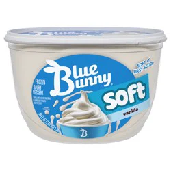 Blue Bunny Soft Vanilla Flavored Frozen Dairy Dessert, 46 fl oz