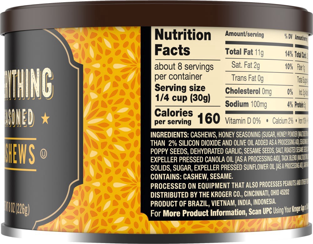 slide 6 of 6, Private Selection Everything Seasoned Cashews, 8 oz