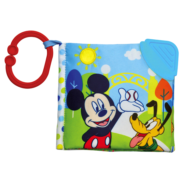 slide 1 of 1, Disney Baby Mickey Mouse Soft Book With Clip, 5 in