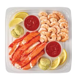 H-E-B Fish Market Party Tray - Imitation Snow Crab Legs & Shrimp Cocktail