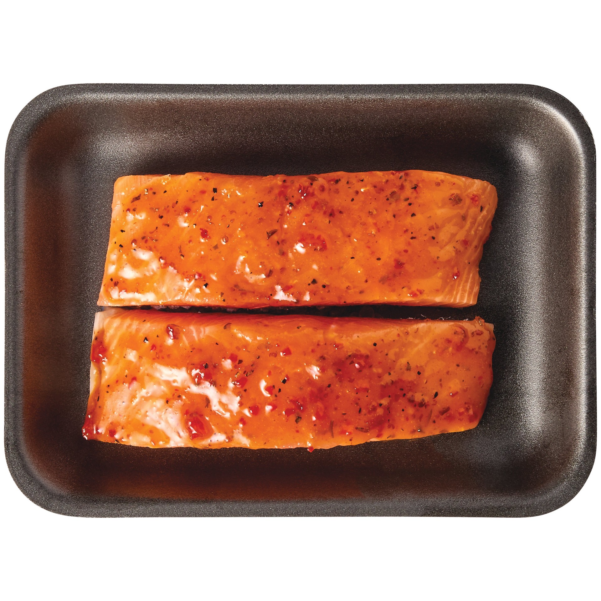 slide 1 of 1, H-E-B Fish Market Marinated Center Cut Salmon Fillet - Honey Garlic, per lb