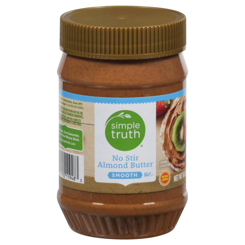 slide 1 of 4, Simple Truth No Stir Smooth Almond Butter, 16 oz