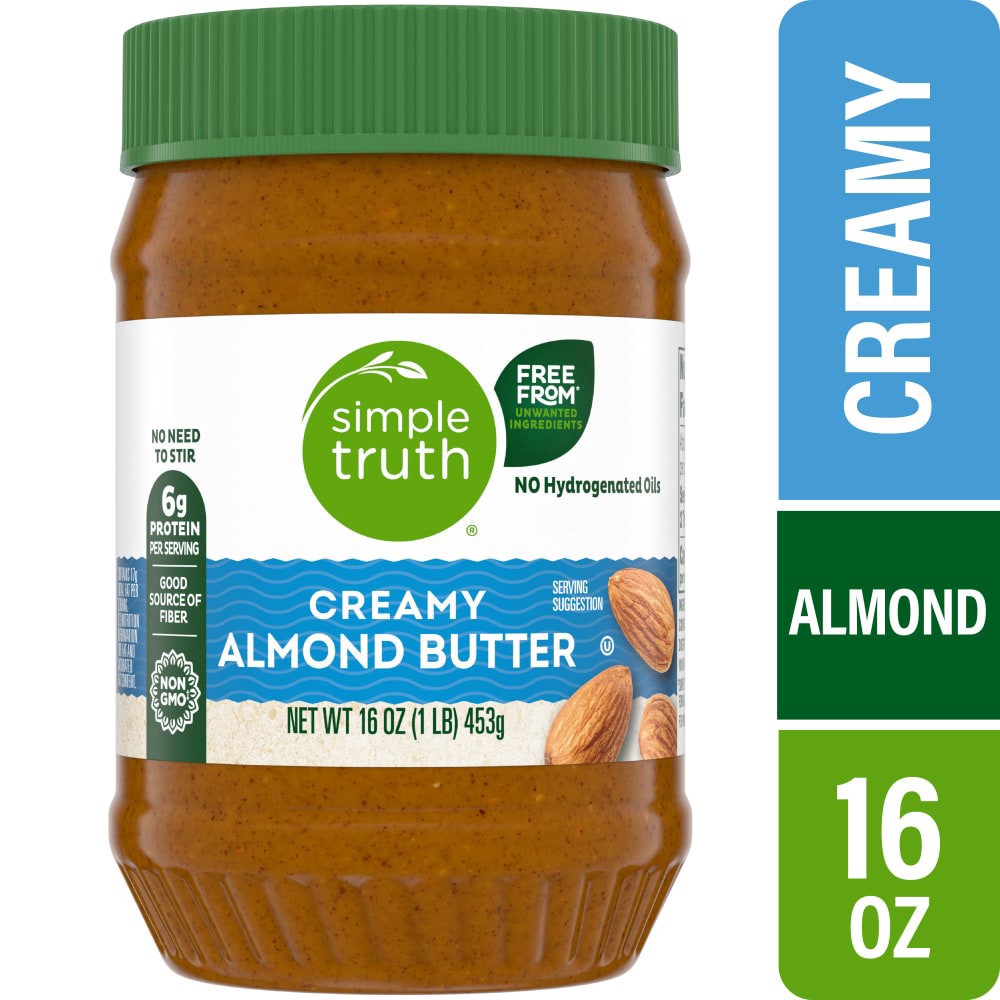 slide 1 of 6, Simple Truth No Stir Smooth Almond Butter, 16 oz