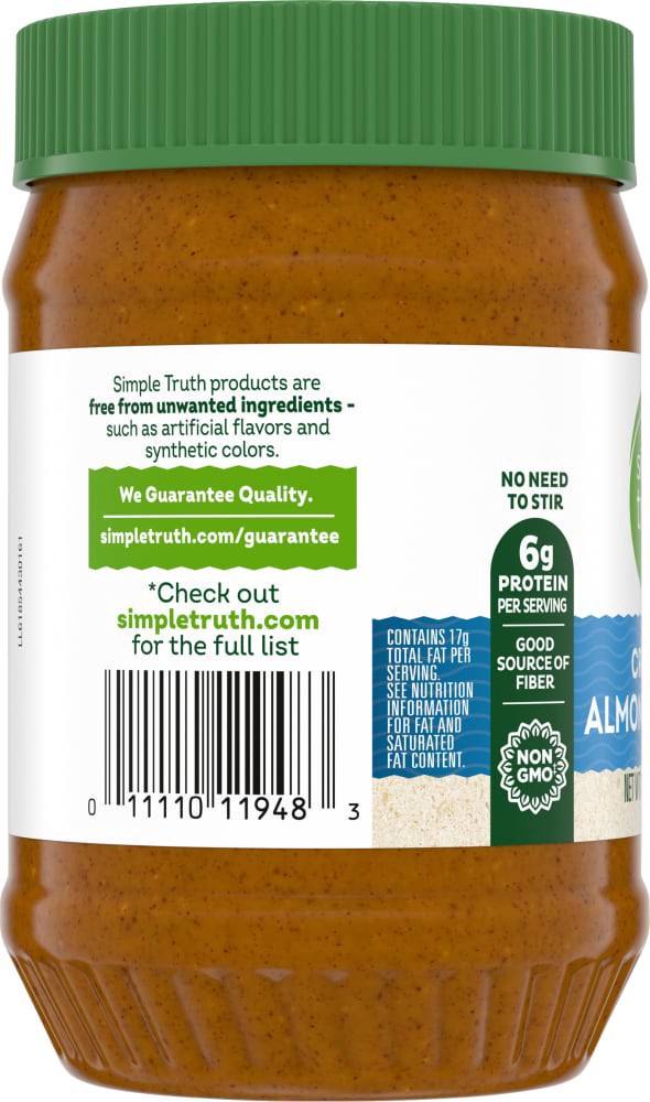 slide 4 of 6, Simple Truth No Stir Smooth Almond Butter, 16 oz