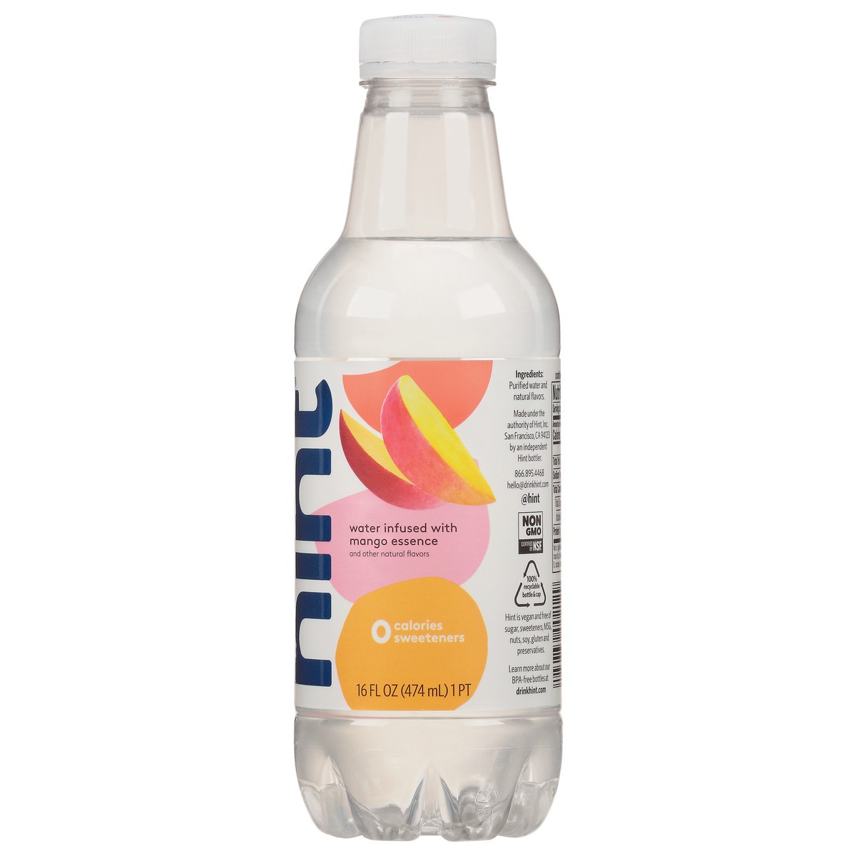 slide 5 of 9, Hint Mango Water - 16 fl oz, 16 fl oz