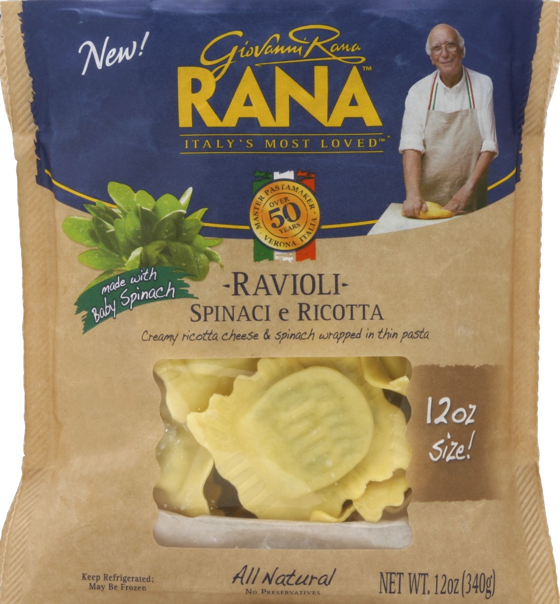 slide 1 of 2, Rana Spinach & Ricotta Ravioli, 10 oz