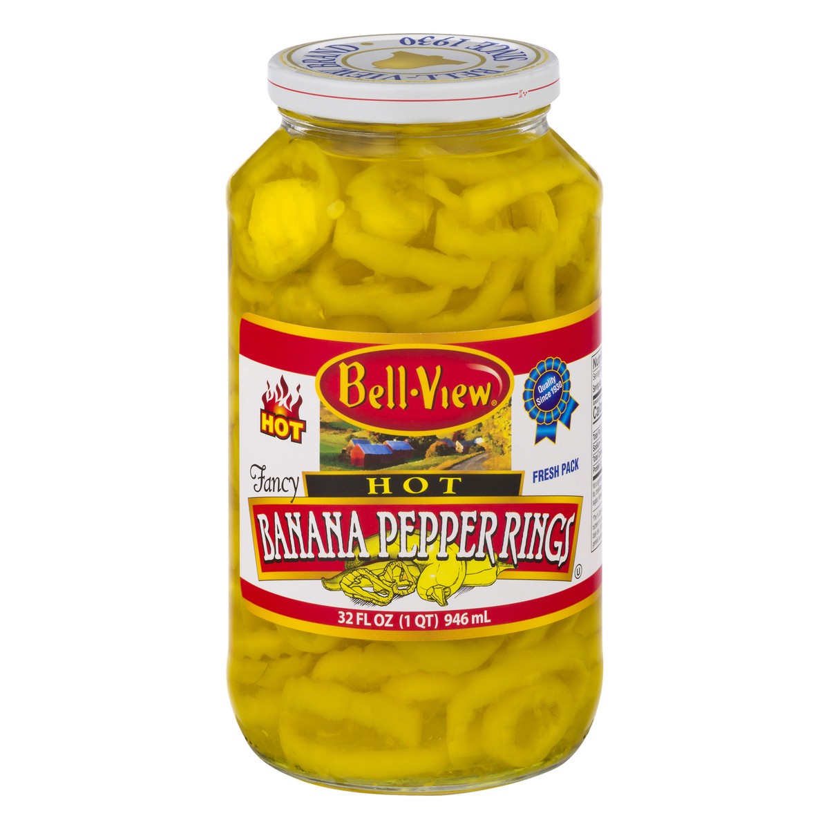 slide 2 of 13, Bell-View Hot Fresh Pack Banana Pepper Rings 32 oz, 32 oz