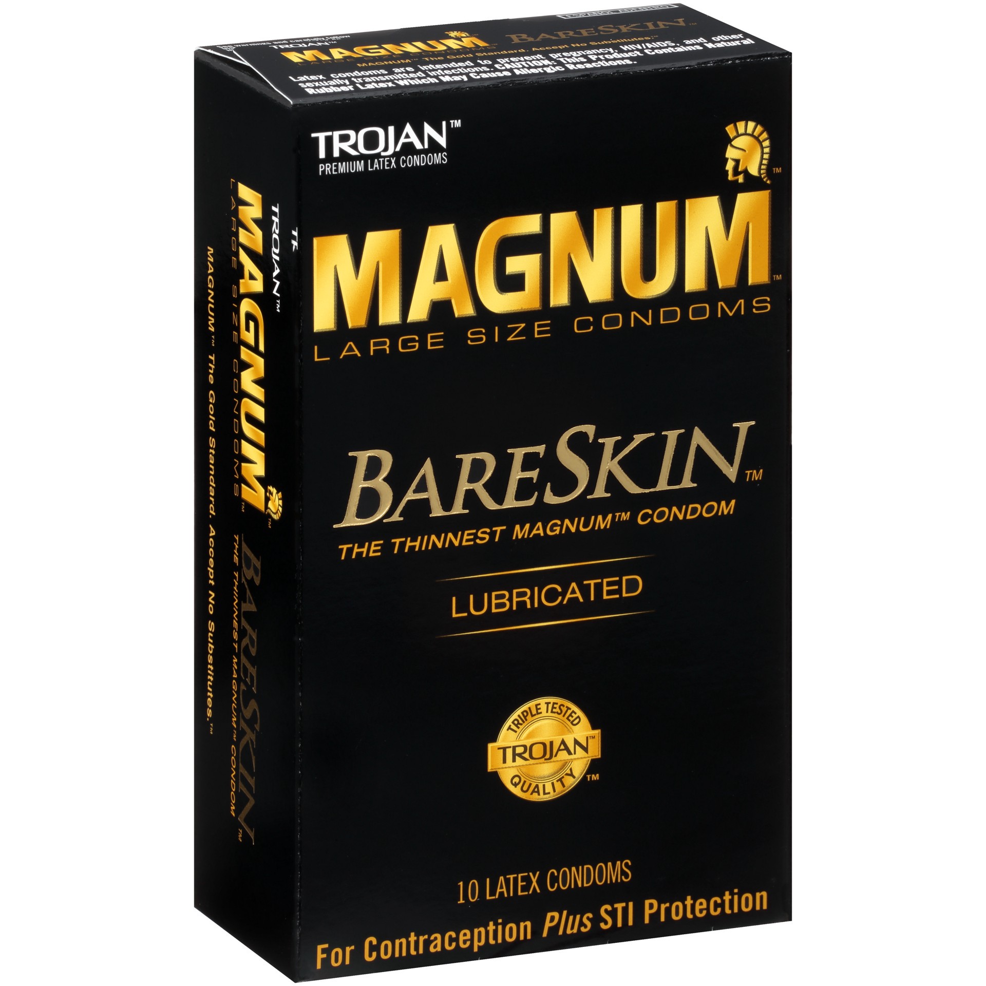 slide 2 of 4, Trojan Magnum Bareskin Large Size Condoms - 10 Count, 10 ct