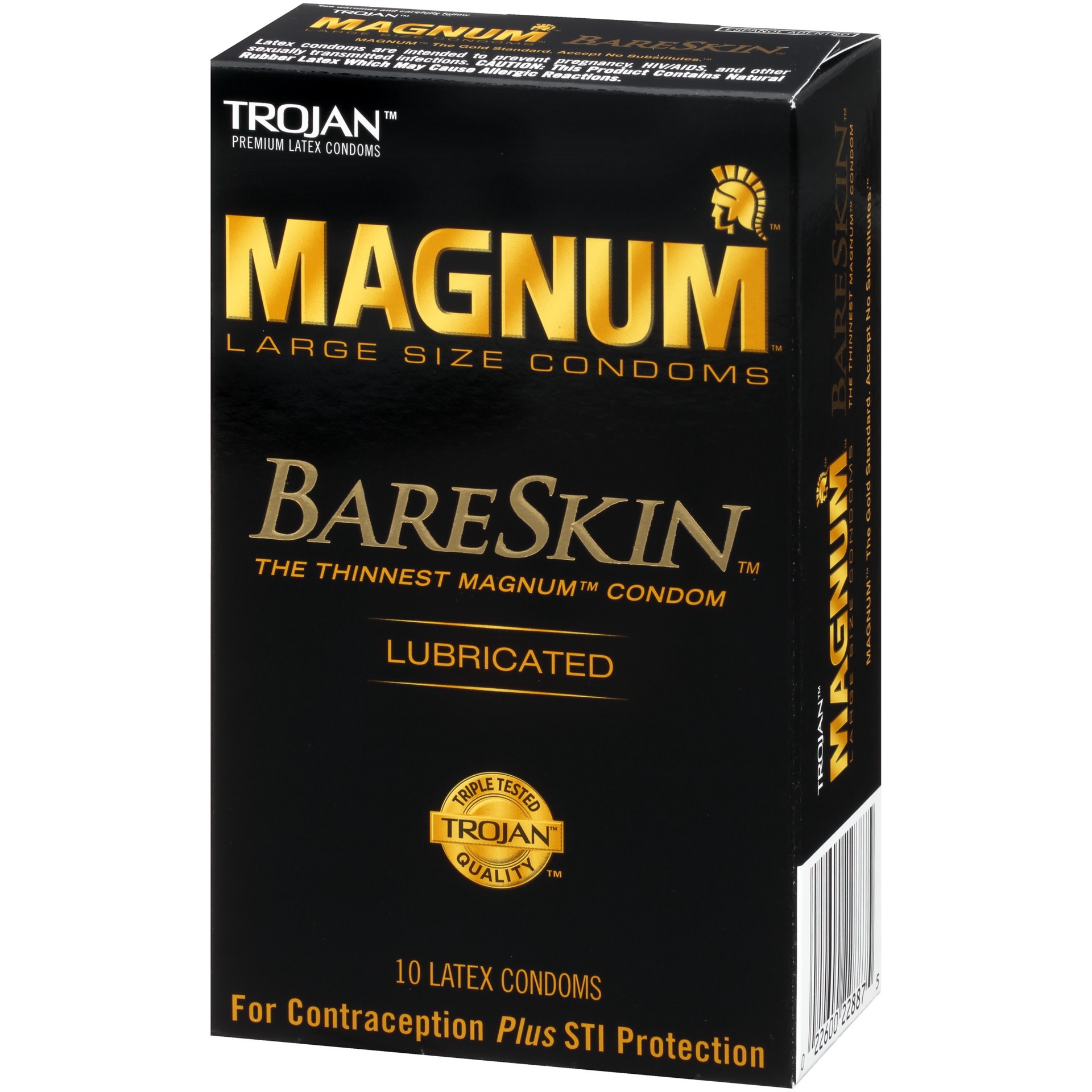 slide 3 of 4, Trojan Magnum Bareskin Large Size Condoms - 10 Count, 10 ct