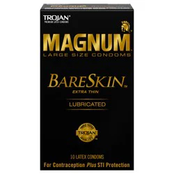 Trojan Magnum Bareskin Large Size Condoms - 10 count