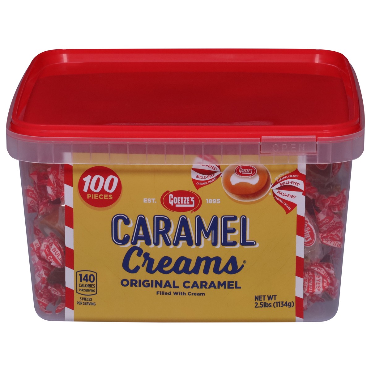 slide 1 of 12, Goetze's Caramel Creams 100 ea, 100 ct